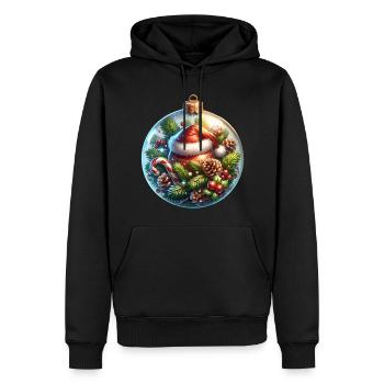 Décoration de Noël Boule de Noël Noël - Sweat à capuche Premium bio Homme - noir - Devant - Nico (187cm)
