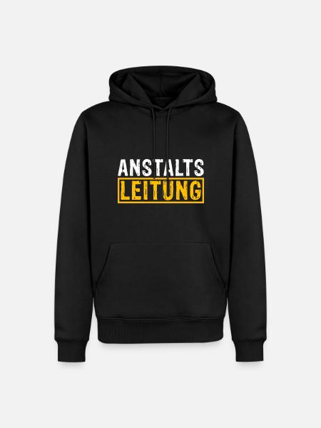 Chef Lustig - Männer Premium Bio Hoodie - Schwarz