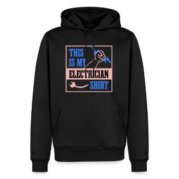 Circuits de tension Electrician Work Electronic - Sweat à capuche Premium bio Homme - noir - Devant - Nico (187cm)