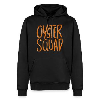 Oysters Squad Ironic Saying Seafood Chef - Sweat à capuche Premium bio Homme - noir - Devant - Nico (187cm)