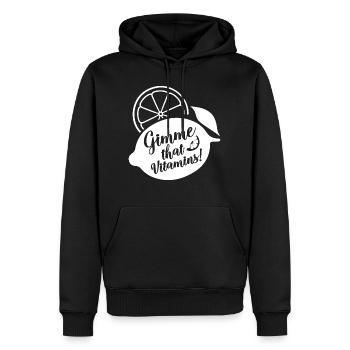 Gimme Vitamins Ironic Sommerlimonadensaft - Männer Premium Bio Hoodie - Schwarz - Vorne - Nico (187cm)