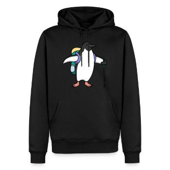Nette Pinguine Wanderer Adventure Mountains - Männer Premium Bio Hoodie - Schwarz - Vorne - Nico (187cm)