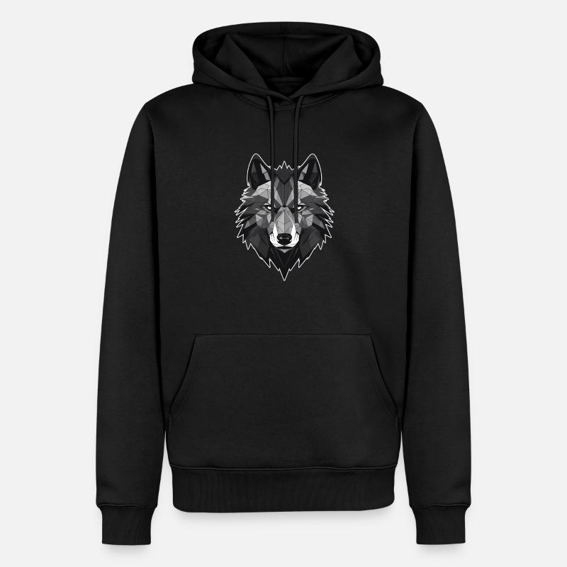Wolf Böser Wolf - Männer Premium Bio Hoodie - Schwarz