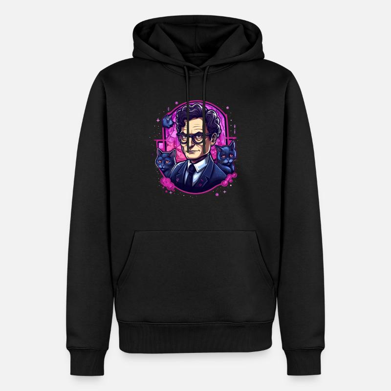 Schrödinger et son chat - Sweat à capuche Premium bio Homme - noir