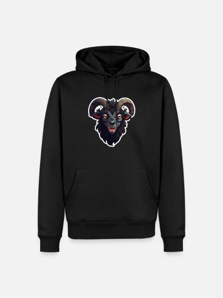 Chèvre chèvre chèvre effrayante - Sweat à capuche Premium bio Homme - noir