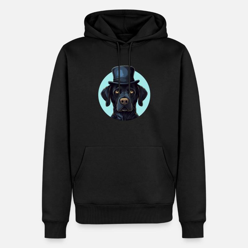 Labrador hat chic - Sweat à capuche Premium bio Homme - noir
