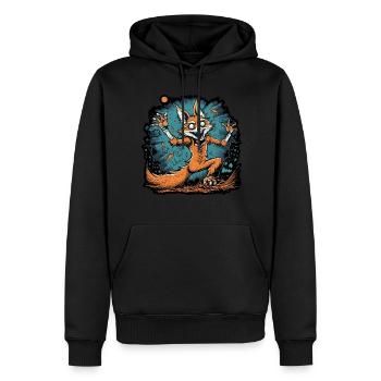 Halloween Fuchs Skelett - Männer Premium Bio Hoodie - Schwarz - Vorne - Nico (187cm)