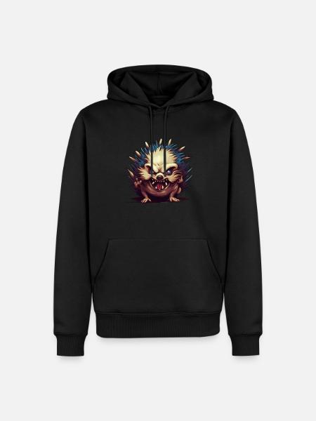 Hedgehog Halloween Horror - Men’s Premium Organic Hoodie - black