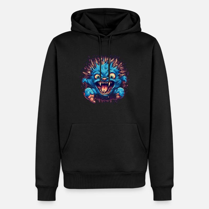 Igel Halloween Horror - Männer Premium Bio Hoodie - Schwarz
