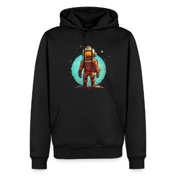 Astronaut - Männer Premium Bio Hoodie - Schwarz - Vorne - Nico (187cm)