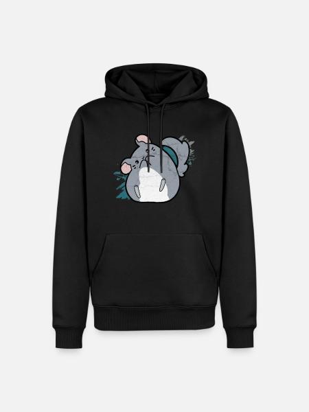 Chinchilla Süss Haustier - Männer Premium Bio Hoodie - Schwarz