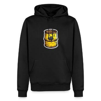 Baril de déchets nucléaires - Sweat à capuche Premium bio Homme - noir - Devant - Nico (187cm)