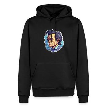 Richard Feynman - Sweat à capuche Premium bio Homme - noir - Devant - Nico (187cm)