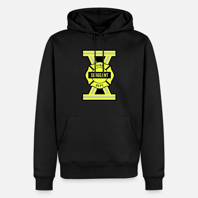 Feuerwehr Sergeant - Männer Premium Bio Hoodie - Schwarz