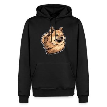 Eurasier Hund Hundekopf - Männer Premium Bio Hoodie - Schwarz - Vorne - Nico (187cm)
