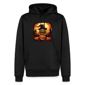 Capibara d’Halloween - Sweat à capuche Premium bio Homme - noir - Devant - Nico (187cm)