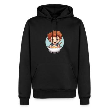 Cereal Killer Lustiges Müsli Motiv - Männer Premium Bio Hoodie - Schwarz - Vorne - Nico (187cm)
