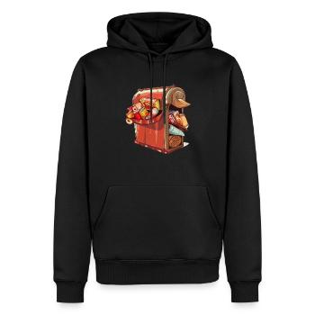Blague sur l’ordinateur spammeur - Sweat à capuche Premium bio Homme - noir - Devant - Nico (187cm)