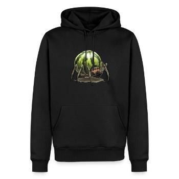 Araignée melon - Sweat à capuche Premium bio Homme - noir - Devant - Nico (187cm)