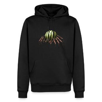 Araignée melon - Sweat à capuche Premium bio Homme - noir - Devant - Nico (187cm)