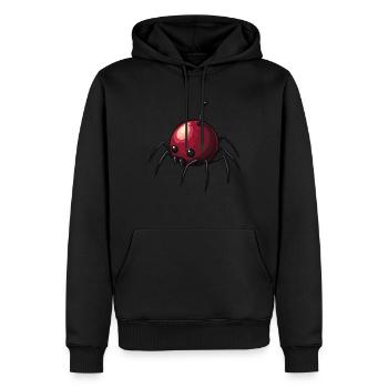 Kirschspinne Kirsche Spinne - Männer Premium Bio Hoodie - Schwarz - Vorne - Nico (187cm)