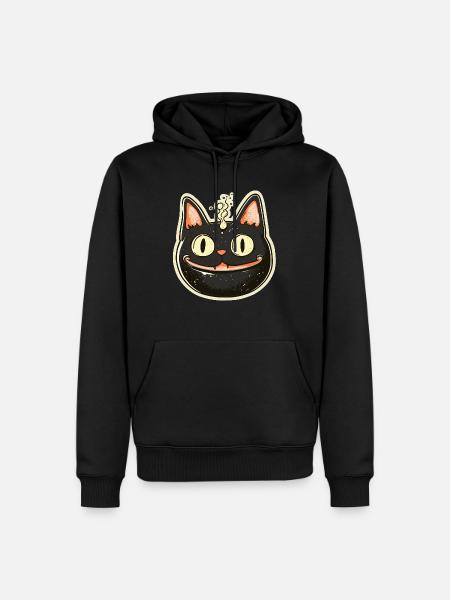 Cat Cauldron Cat Witch Halloween - Men’s Premium Organic Hoodie - black