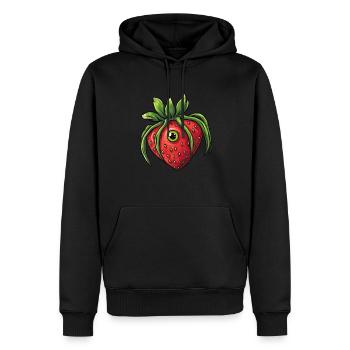 araignée fraise araignée fraise - Sweat à capuche Premium bio Homme - noir - Devant - Nico (187cm)