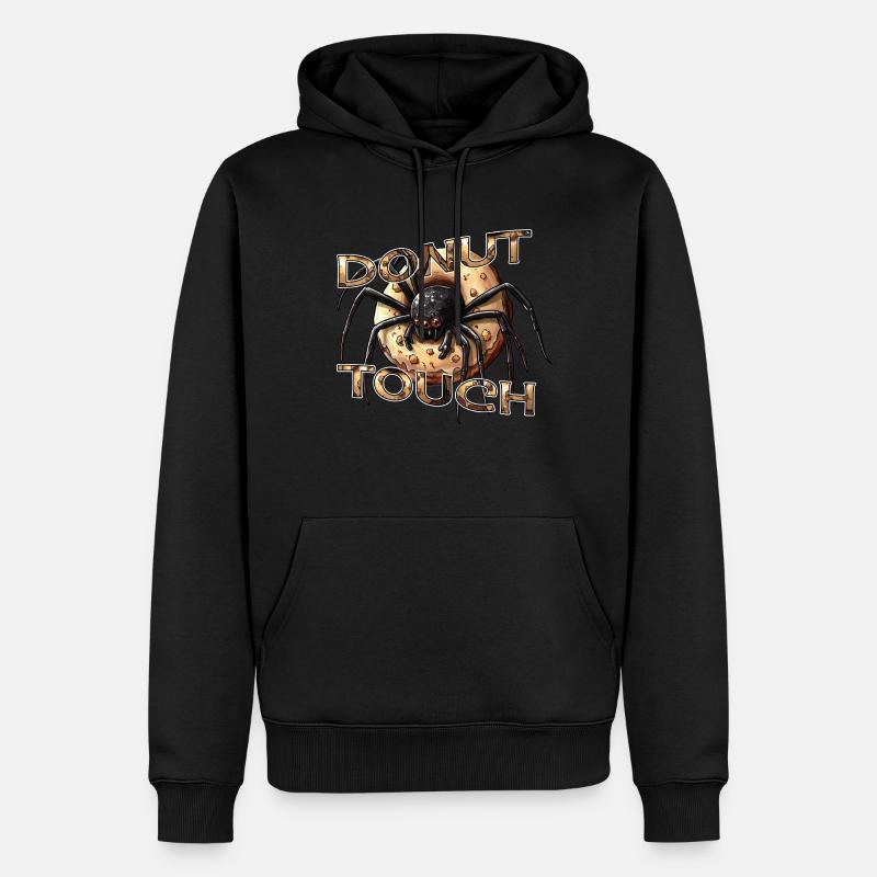Donut Spider Jeu de mots drôle - Sweat à capuche Premium bio Homme - noir