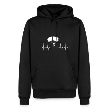 Base Jumping - Männer Premium Bio Hoodie - Schwarz - Vorne - Nico (187cm)