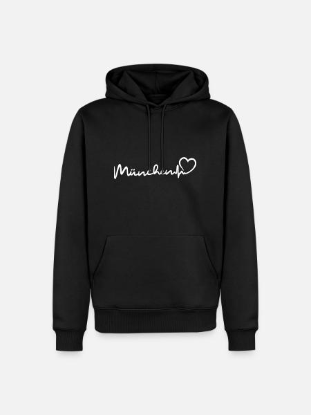 Munich Heartbeat - Men’s Premium Organic Hoodie - black