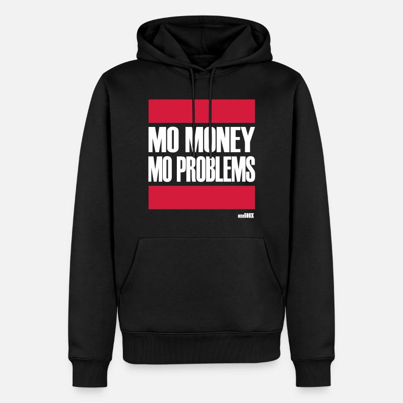 PROBLÈMES PLUS PLUS D'ARGENT - Sweat à capuche Premium bio Homme - noir