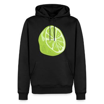 LIME sont les meilleurs - Sweat à capuche Premium bio Homme - noir - Devant - Nico (187cm)