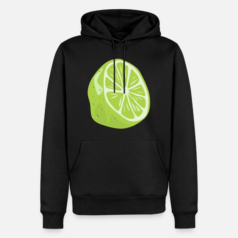 LIME ARE THE BEST - Männer Premium Bio Hoodie - Schwarz