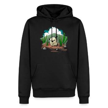Hamster - Sweat à capuche Premium bio Homme - noir - Devant - Nico (187cm)
