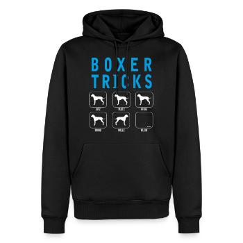 Boxer Tricks - Männer Premium Bio Hoodie - Schwarz - Vorne - Nico (187cm)