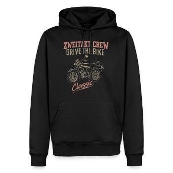 Simson S51 Moped - Männer Premium Bio Hoodie - Schwarz - Vorne - Nico (187cm)