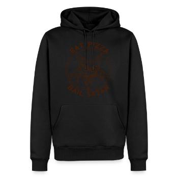 pentagramme pizza - Sweat à capuche Premium bio Homme - noir - Devant - Nico (187cm)