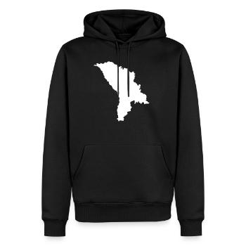 Moldawien originelle Geschenkidee - Männer Premium Bio Hoodie - Schwarz - Vorne - Nico (187cm)