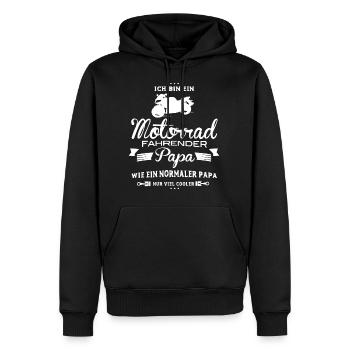 Motorrad Papa Biker Papa Geschenk - Männer Premium Bio Hoodie - Schwarz - Vorne - Nico (187cm)