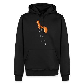 Kletterndes Eichhörnchen Nagetier Squirrel - Männer Premium Bio Hoodie - Schwarz - Vorne - Nico (187cm)