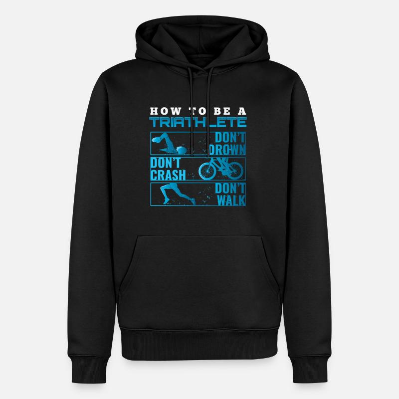 Triathlon Tshirt Geschenk Evolution Männer - Männer Premium Bio Hoodie - Schwarz