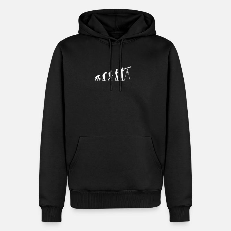 Astrophysicien Tee Evolution Stargazers - Sweat à capuche Premium bio Homme - noir
