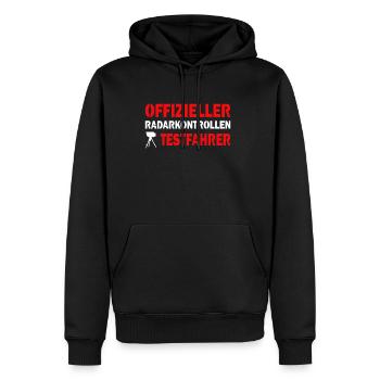 Geblitzt Wurden. Witziges Autofahrer Geschenk - Männer Premium Bio Hoodie - Schwarz - Vorne - Nico (187cm)