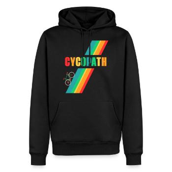 Retro Vintage Cycopath Bicycle Road Bike T-Shirt - Men’s Premium Organic Hoodie - black - Front - Nico (187cm)