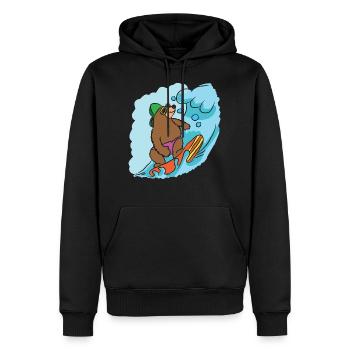 surfing - Men’s Premium Organic Hoodie - black - Front - Nico (187cm)