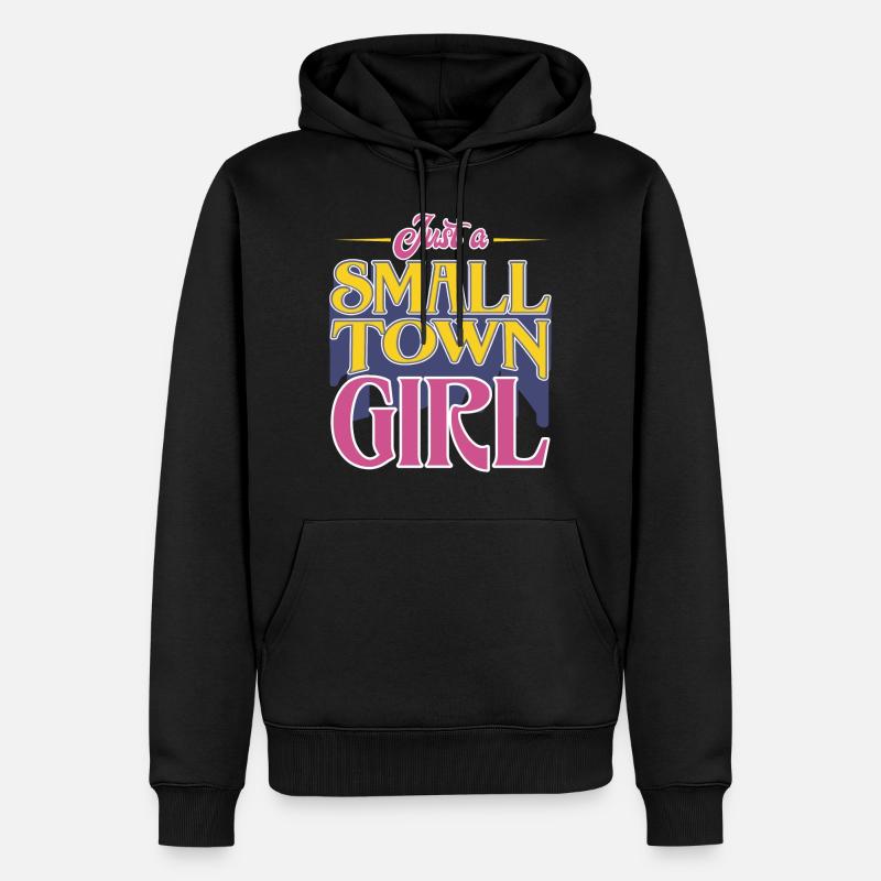 Nur ein kleines Stadt-Mädchen-Geschenk - Männer Premium Bio Hoodie - Schwarz