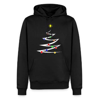 Weihnachten Christkind Tanne xmas - Männer Premium Bio Hoodie - Schwarz - Vorne - Nico (187cm)