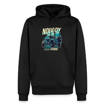 Niemand kümmert sich um Ihren Hybrid 4-Rad-Antrieb - Männer Premium Bio Hoodie - Schwarz - Vorne - Nico (187cm)
