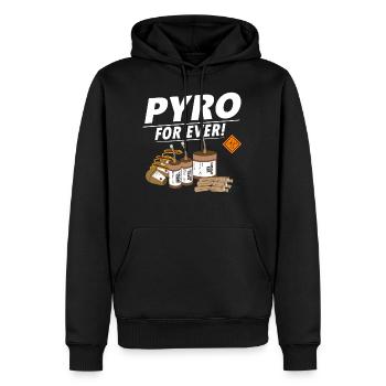 Pyro for ever Fireworks - Sweat à capuche Premium bio Homme - noir - Devant - Nico (187cm)