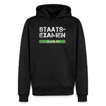 Staatsexamen abgeschlossen - Männer Premium Bio Hoodie - Schwarz - Vorne - Nico (187cm)